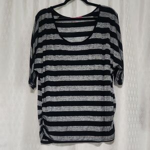 Julie's Closet Charcoal and Black Striped Tee